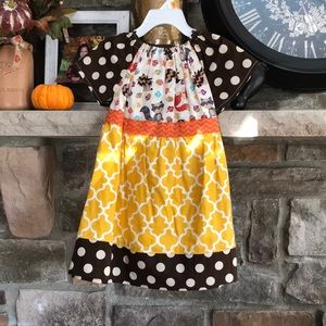 Fall Dress woodland creatures 3T/4T Thanksgiving
